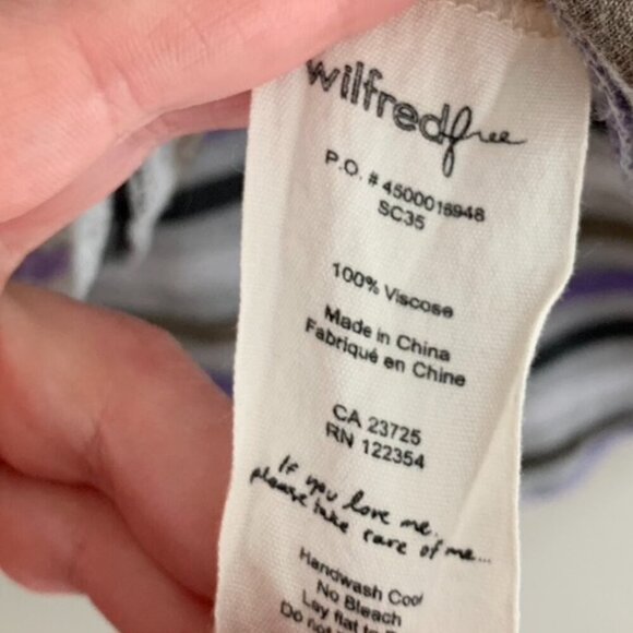 Aritzia Wilfred T-shirt Cropped stripes boxy fit short sleeve Gray Size XS - Picture 12 of 14